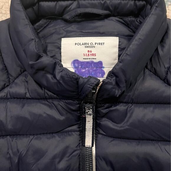 Polarn O Pyret Navy Blue Shell Jacket & Puffer Coat Set - Picture 9 of 10